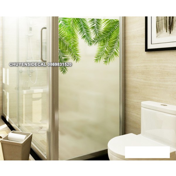 Decal Dán Kính Cao Cấp - Dây Leo Lá Mỏng ( 60x116cm )
