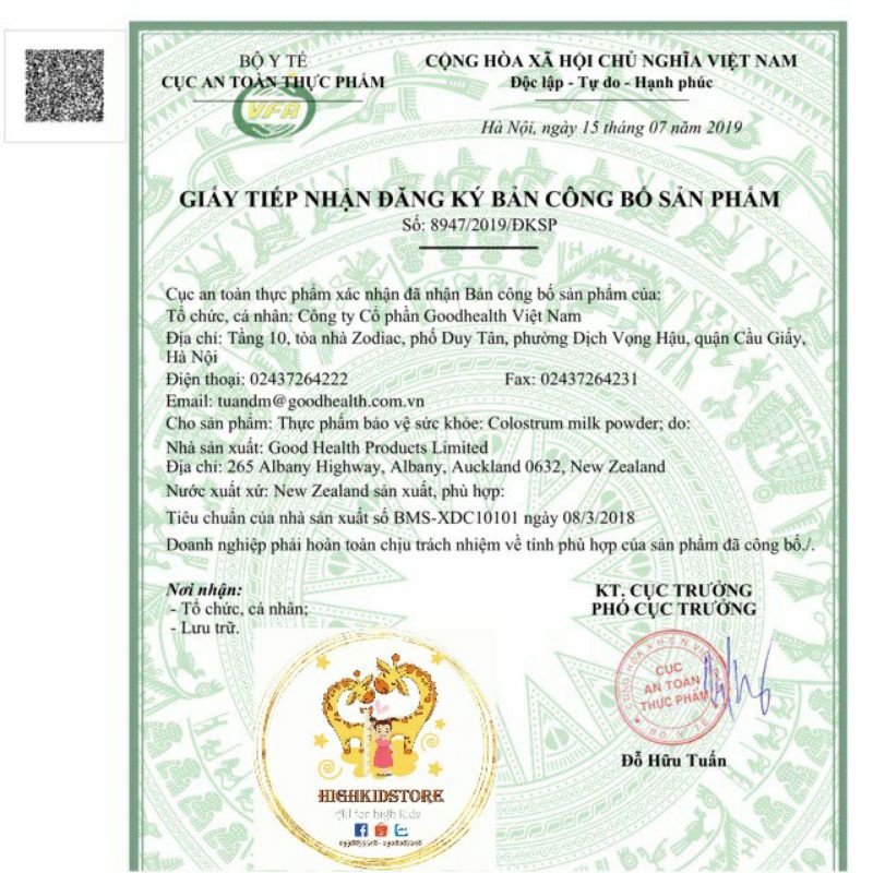 Sữa bò non Healthy Care Colostrum Milk Powder 300g của Úc Mẫu mới