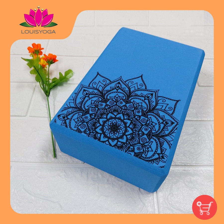 Gạch tập Yoga xốp Eva in hoa mandala 220g