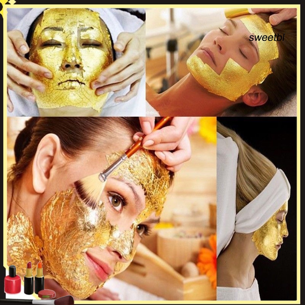 ST 10 Sheet 24K Gold Leaf Leaves Foil for Edible Food Gilding Facial Beauty Spa