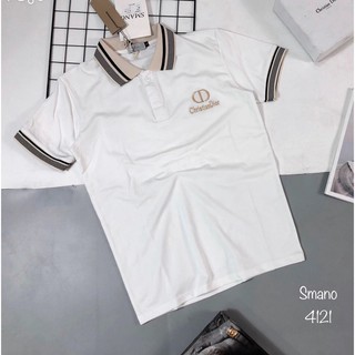 ÁO THUN NAM, ÁO PHÔNG NAM TRẮNG ĐEN THÊU LOGO CỔ BẺ VẢI COTTON 100% THẤM HÚT MỒ HÔI TAY NGẮN ĐI CHƠI ĐI LÀM