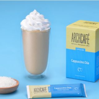 Cà phê cappuccino dừa, - cà phê hòa tan archcafe,, 240g ( 12 stichs × 20g,,,