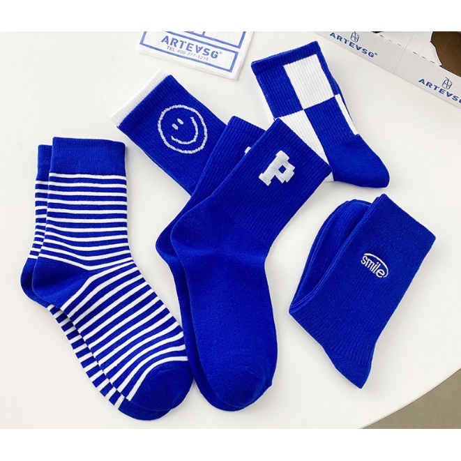 Vớ Tất XANH mặt cười cao cổ Nam Nữ phong cách trẻ trung, năng động.