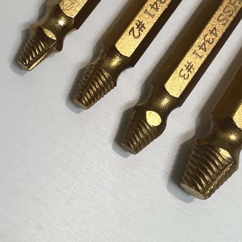 ✅Bộ 4 mũi tháo vít toét đầu thép gió HSS siêu cứng