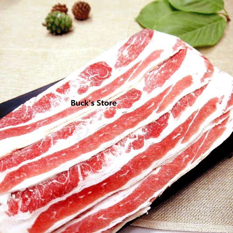 Ba chỉ bò Mỹ khay 500g nhúng lẩu