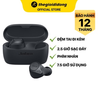 Tai nghe Bluetooth TWS nhét tai Jabra Elite Active 75t Chống nước IP57- Chính hãng BH 12 tháng - Pin 28 tiếng có hộp sạc