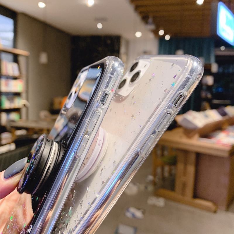 Ốp Lưng Họa Tiết Ngôi Sao Lấp Lánh Kèm Giá Đỡ Cho Iphone 6s 6 6s Plus 7 8 Plus 11 Pro Max Xs X Xr
