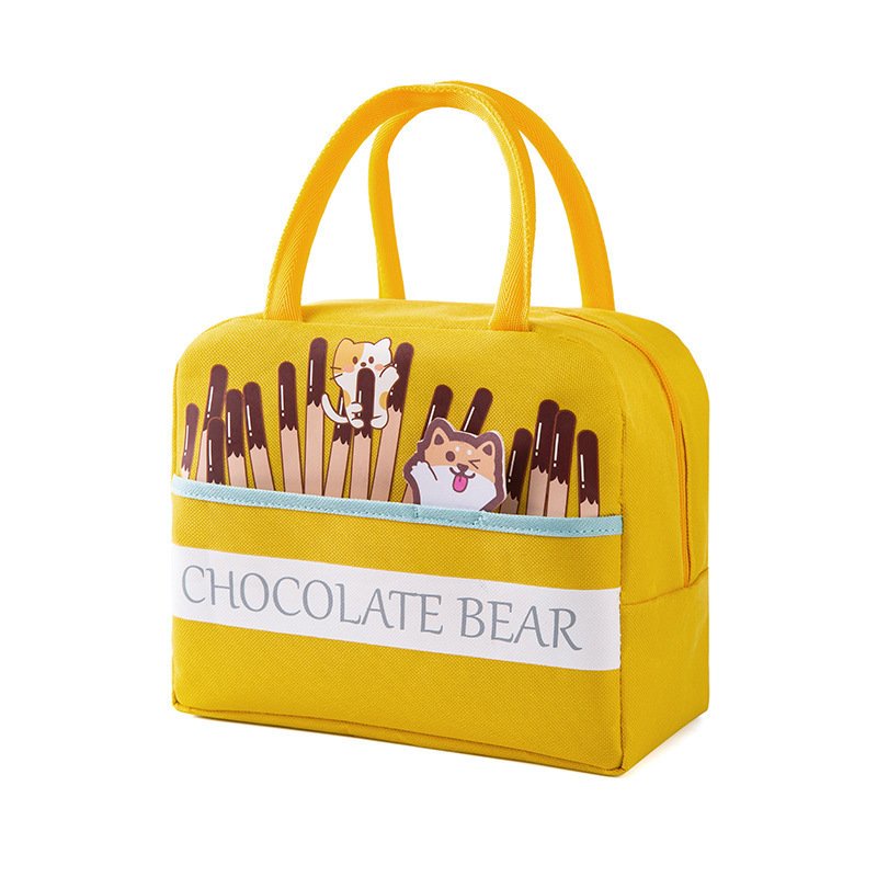 Túi đựng hộp cơm CHOCOLATE  BEAR  có lót nhôm, cách nhiêt tốt ,thời gian giữ nhiệt dài
