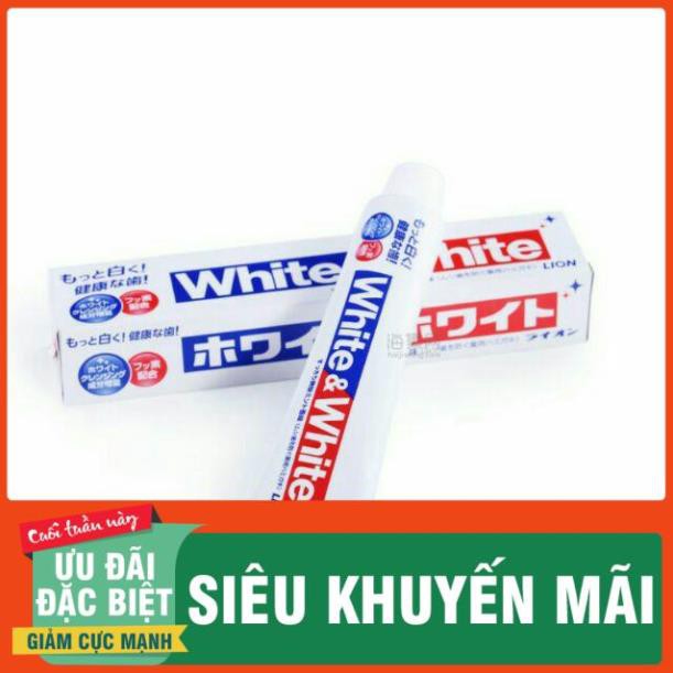 Kem đánh răng White and White Nhật Bản Lion 150g