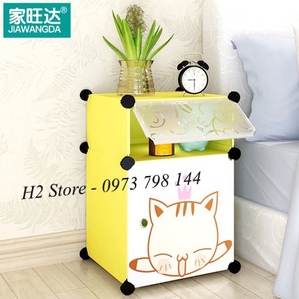 [SIÊU HOT] TỦ NHỰA LẮP GHÉP MINI ĐẦU GIƯỜNGVÁCH VÀNG NGỘ NGHĨNH ĐỂ ĐỒ CHO BÉ ĐA NĂNG THÔNG MINH sâu 47cm