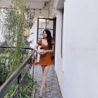 Váy cam chất thô siêu mát