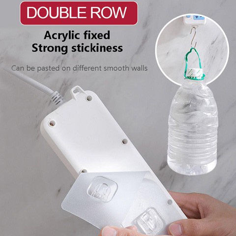 Móc Treo Đồ Dán Tường Trong Suốt Siêu Dính Tiện Dụng Cho Nhà Tắm / Nhà Bếp