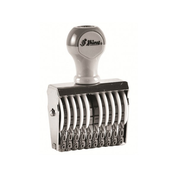 Combo 5 con Dấu 10 số xoay 9 mm chấm mực ngoài Shiny N110