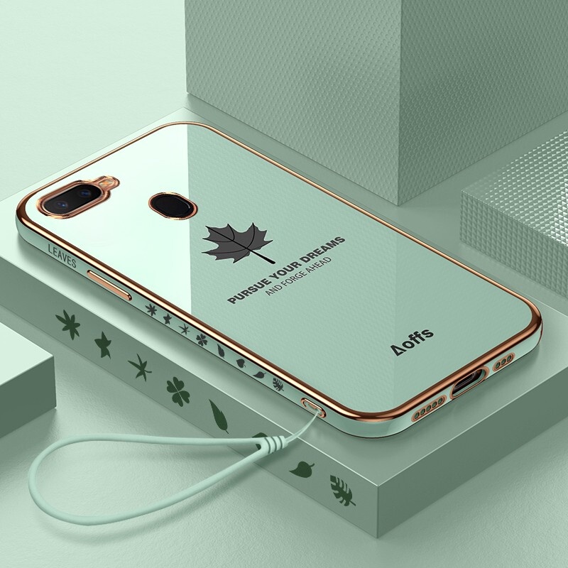 Ốp điện thoại bằng silica gel mềm viền mạ điện chống sốc cho Oppo F9