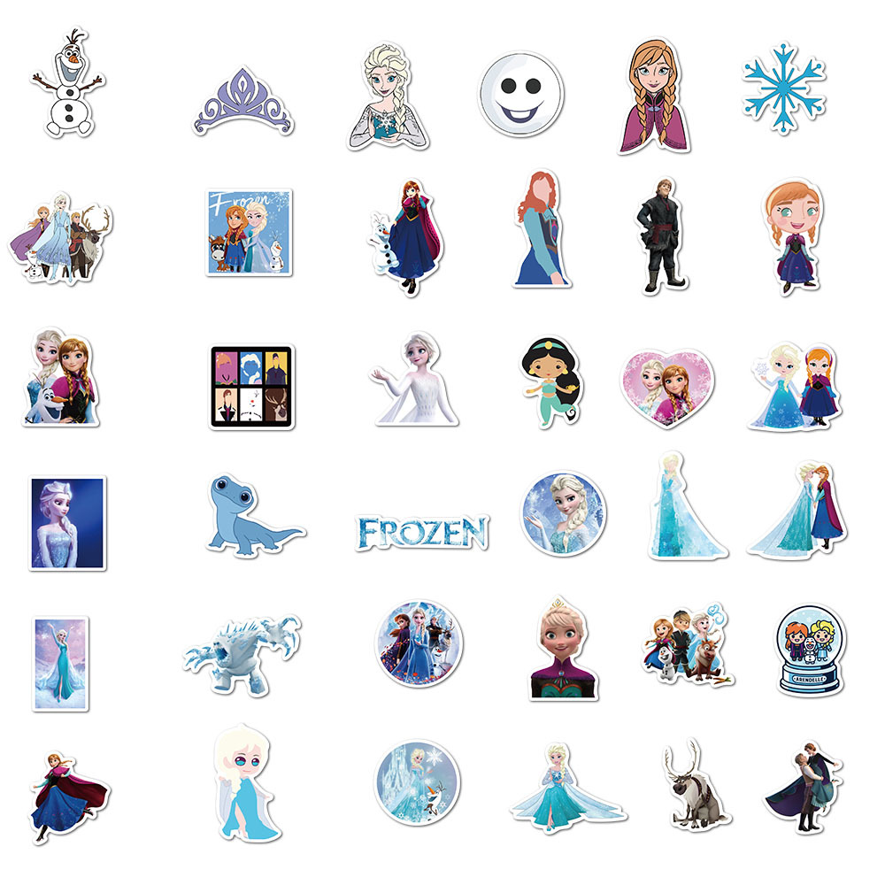 Bộ 100 Miếng Dán 3d Hình Công Chúa Elsa Trong Phim Hoạt Hình Frozen