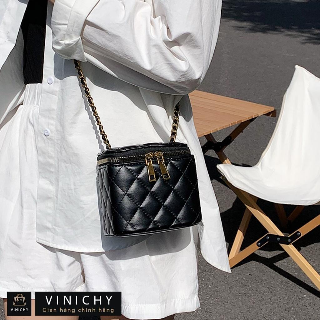 Túi xách nữ đeo chéo, đeo vai, cốp đi chơi, đi học VINICHY, da đẹp, thời trang cao cấp size 12cm HA229