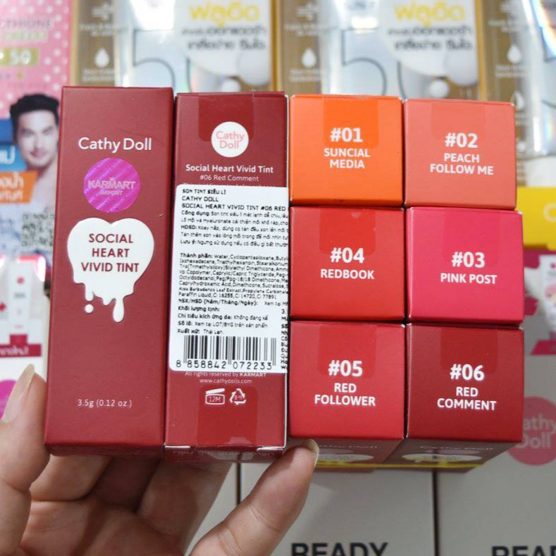 Son Tint Siêu Lì Cathy Doll Social Heart Vivid Tint | BigBuy360 - bigbuy360.vn