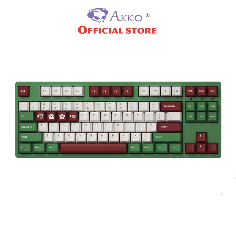 Bàn phím cơ AKKO 3087 v2 DS Matcha Red Bean