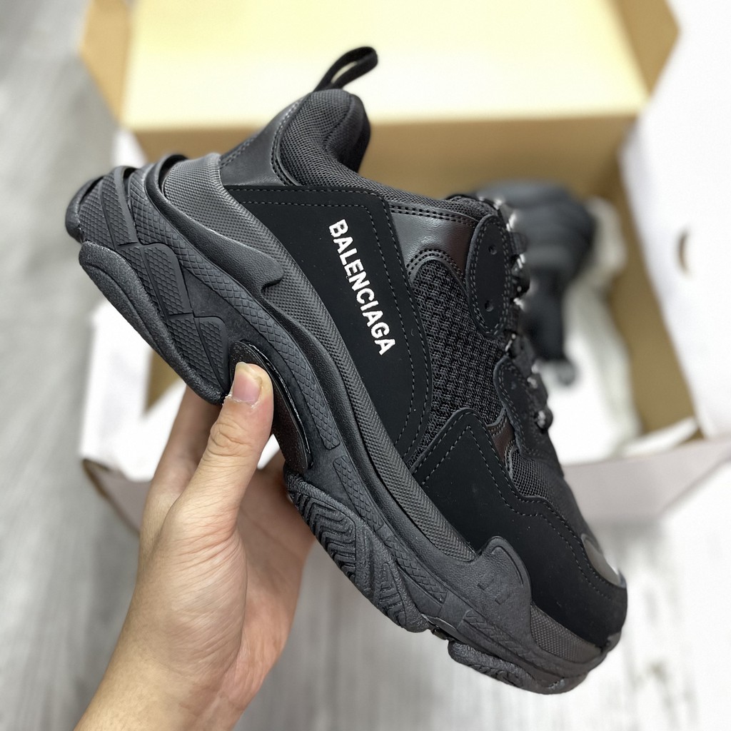 Giày Sneaker Balen Tripsle S Đen Full Box Đế Nặng FreeShip