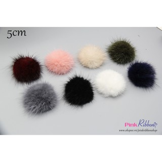 Lông thỏ bán cầu cỡ lớn 5cm