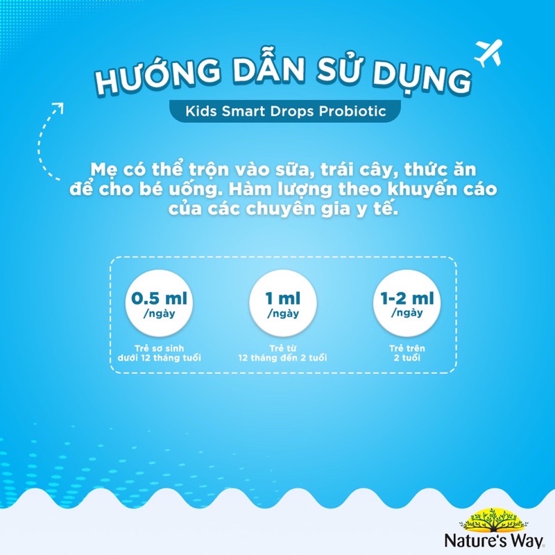 [Sẵn] Siro Uống Nature's Way Kids Smart Drops Probiotic Bổ Sung Men Vi Sinh Cho Bé 20ml