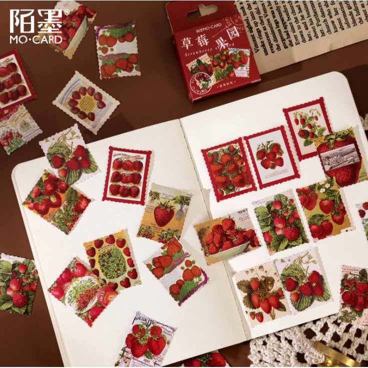 Bộ 46 Sticker Dâu Tây Siêu Đáng Yêu E129