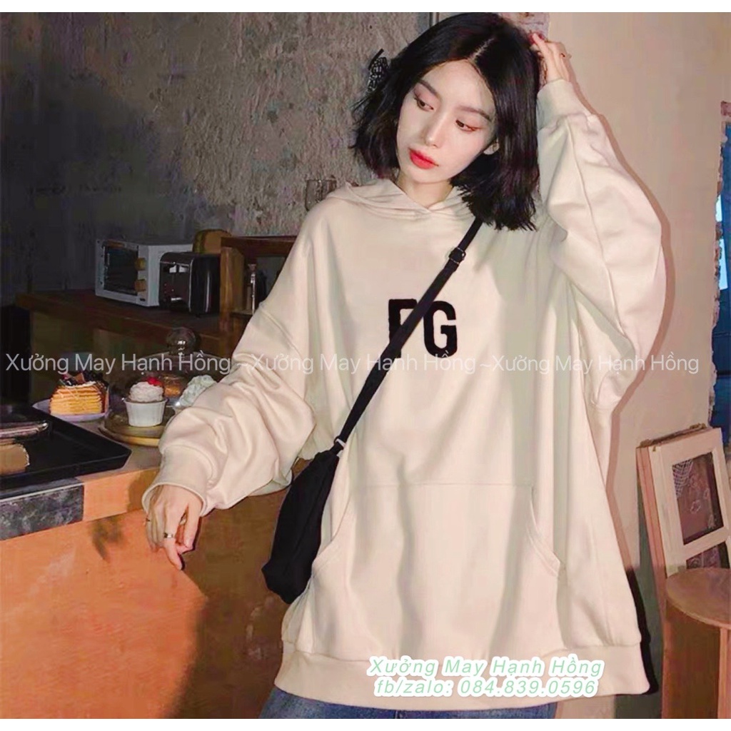 Áo hoodie chất nỉ mềm, áo nỉ sweater kiểu dáng oversize Hàn Quốc