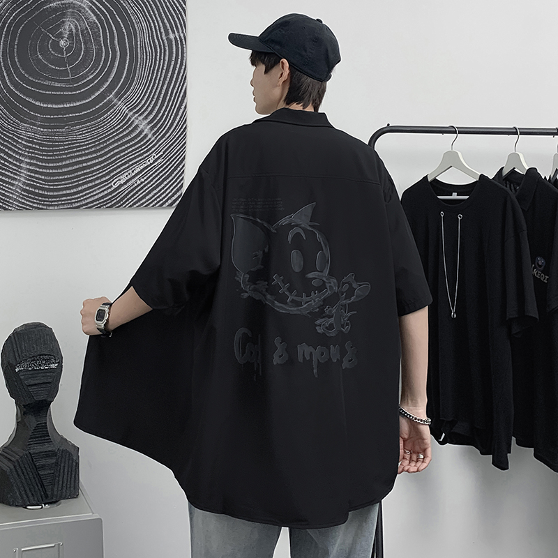 Áo Sơ Mi Ngắn Tay In Họa Tiết Hoạt Hình Thời Trang Dành Cho Nam