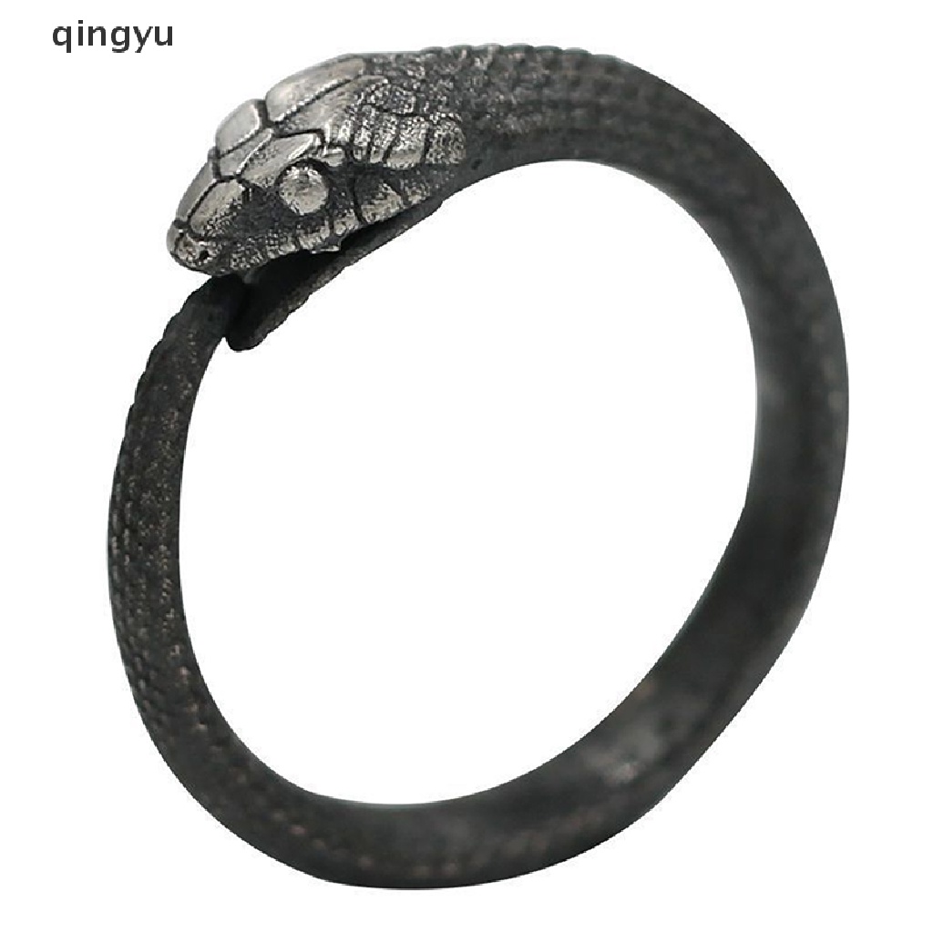 Nhẫn Cặp Màu Đen In Chữ Live Mouth Ouroboros