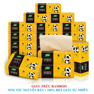 Thùng giấy trúc bamboo bìa vàng đen giấy màu nguyên bản