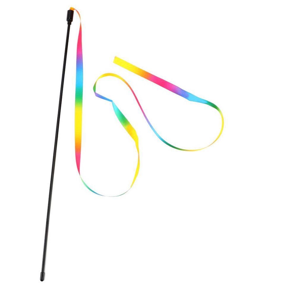 Dây Ruy Băng Hai Mặt Màu Cầu Vồng Đồ Chơi Cho Mèo