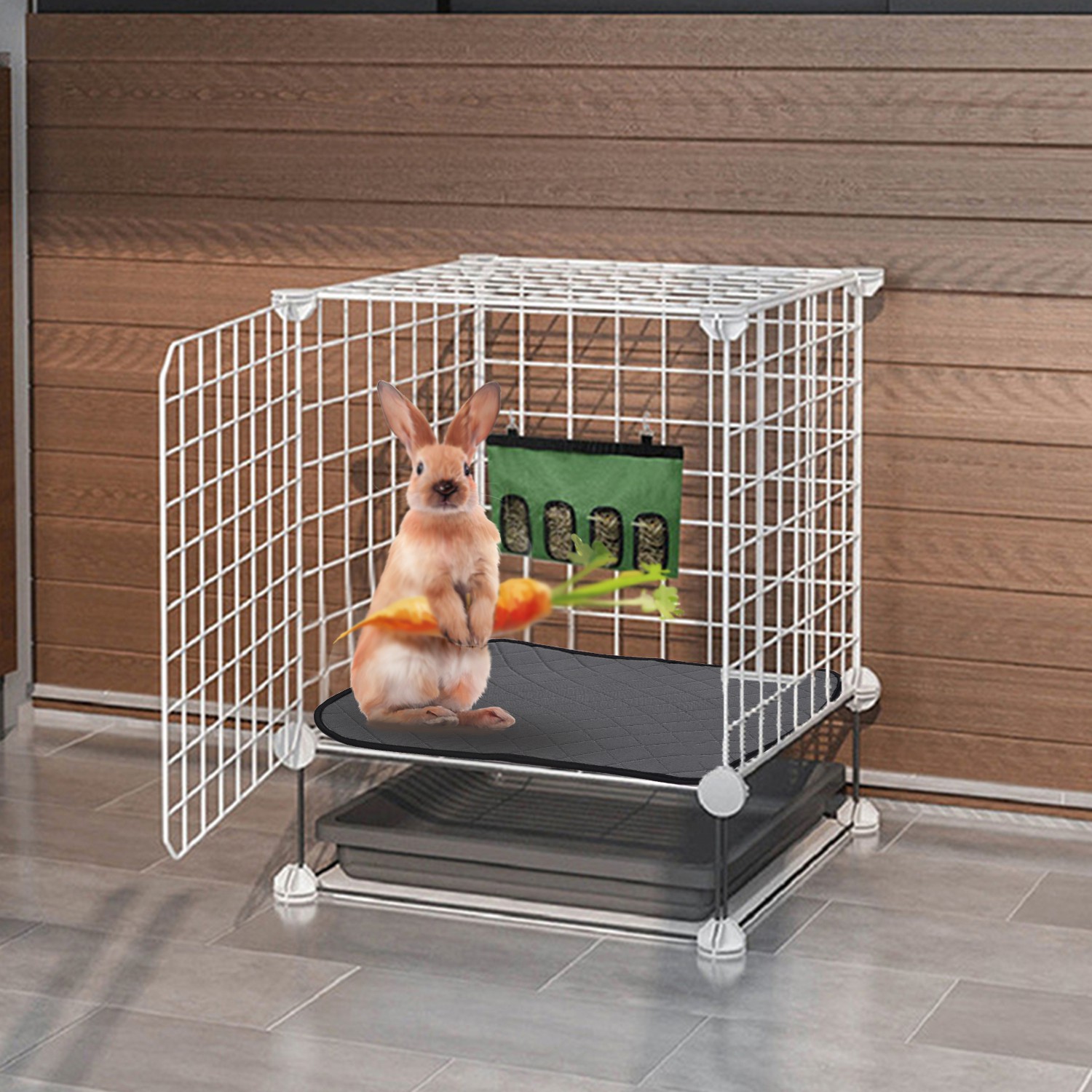 『BSUNS』 Hamster Cage Liner Guinea Pig Absorbent Cage Mat Pet Pee Pads Rabbits Reusable Small Animals Waterproof Bottom Cage Bedding