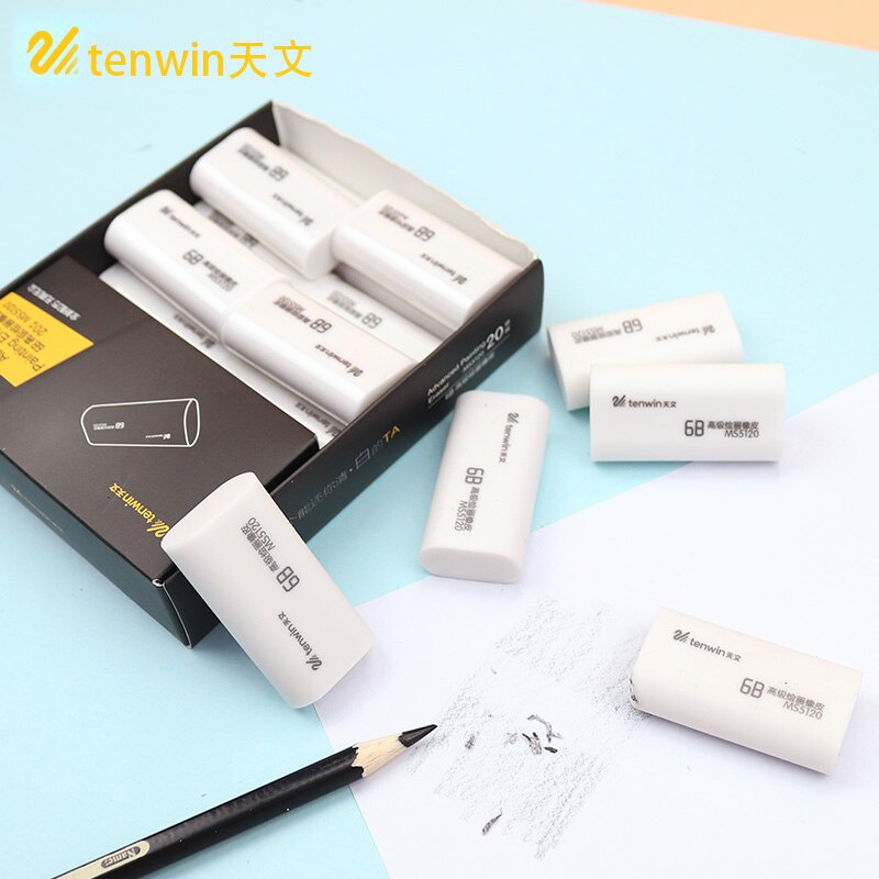 Hộp 1 miếng cục tẩy bút chì 6B Angel Mark bằng cao su mềm chuyên dụng