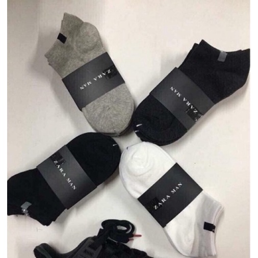 COMBO 10 đôi Vớ ZARA NAM , Tất nam nữ cổ ngắn thoáng khí, êm chân TATNAM04