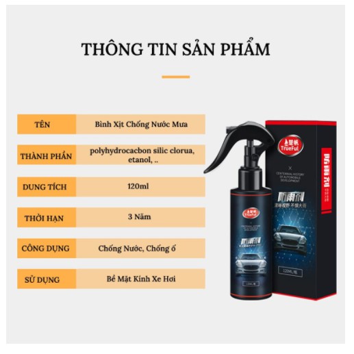 Xịt nano tạo hiệu ứng lá sen cho kính ô tô TrueFul