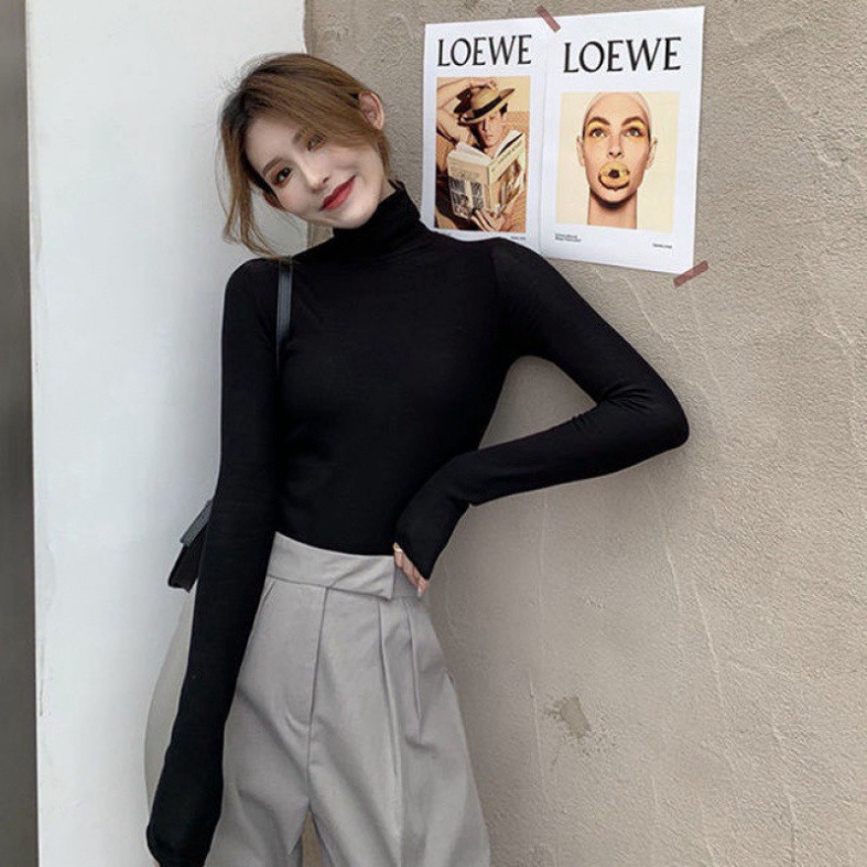 ⚡[ TOP BÁN CHẠY ] Áo len cổ lọ freesize chất len mềm mịn co dãn tốt [ ẢNH THẬT ] 💯 | BigBuy360 - bigbuy360.vn