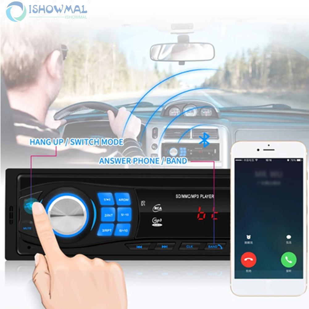 Máy Nghe Nhạc Mp3 Usb 1 Din 12v Aux Bluetooth Fm Cho Xe Hơi