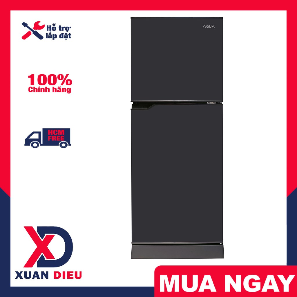 Tủ lạnh Aqua 130 lít AQR-T150FA(BS) 2020 - không đóng tuyết, Diệt khuẩn, khử mùi, bảo hành 24 tháng, Giao miễn phí HCM