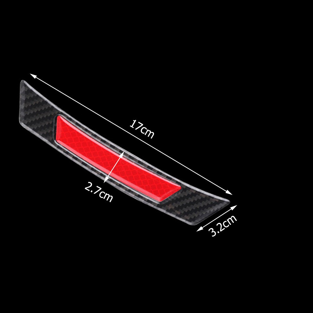 Bộ 2 Miếng Dán Phản Quang Bằng Sợi Carbon Bảo Vệ Viền Bánh Xe Hơi Chống Va Chạm Nhiều Màu
