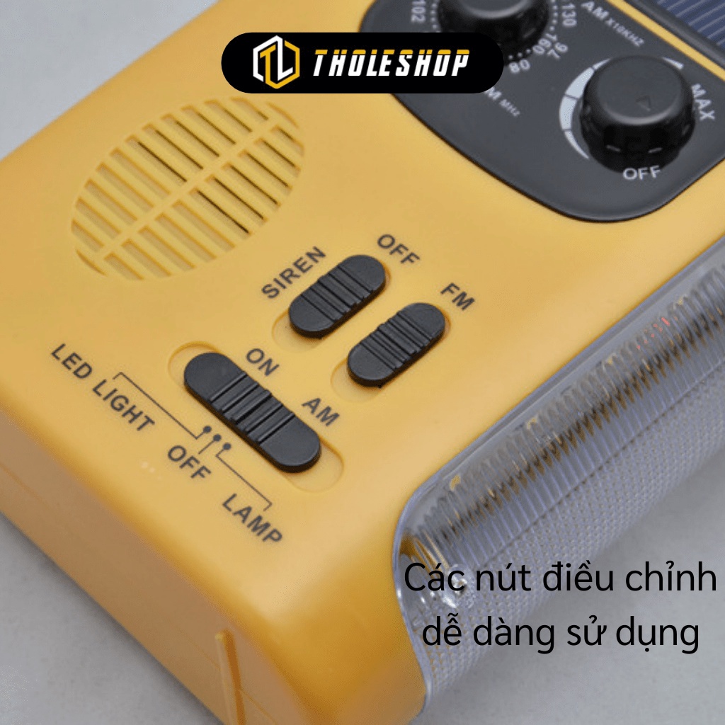 [SGD] Radio AM/FM - Đài Phát Thanh Sử Dụng Năng Lượng Mặt Trời Kiêm Đèn Pin Khẩn Cấp 9574