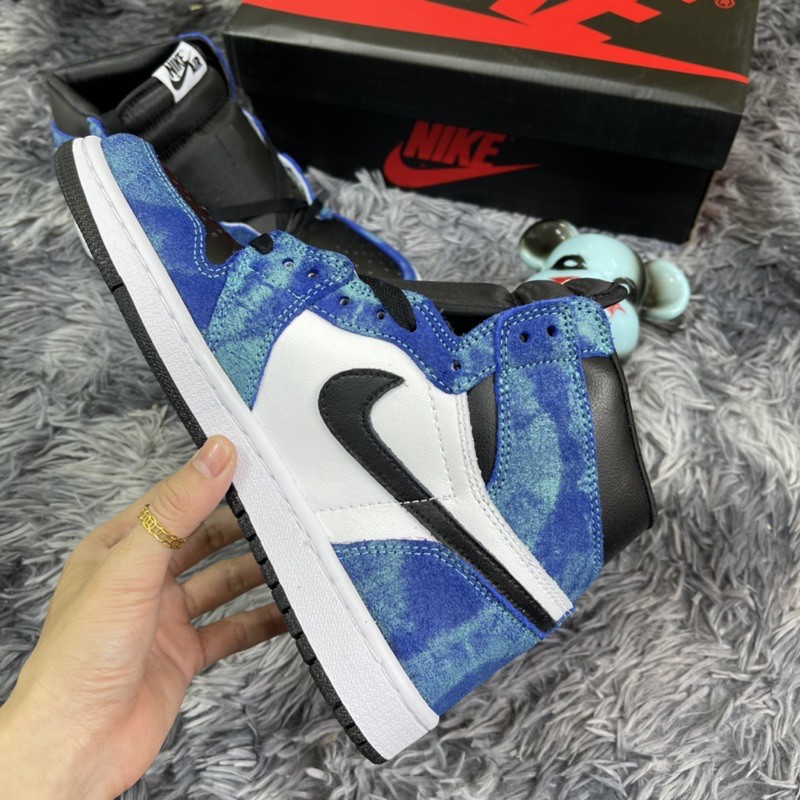 g cao cổ tie dye trắng xanh đẹp rụng rời (ảnh thật + full box)