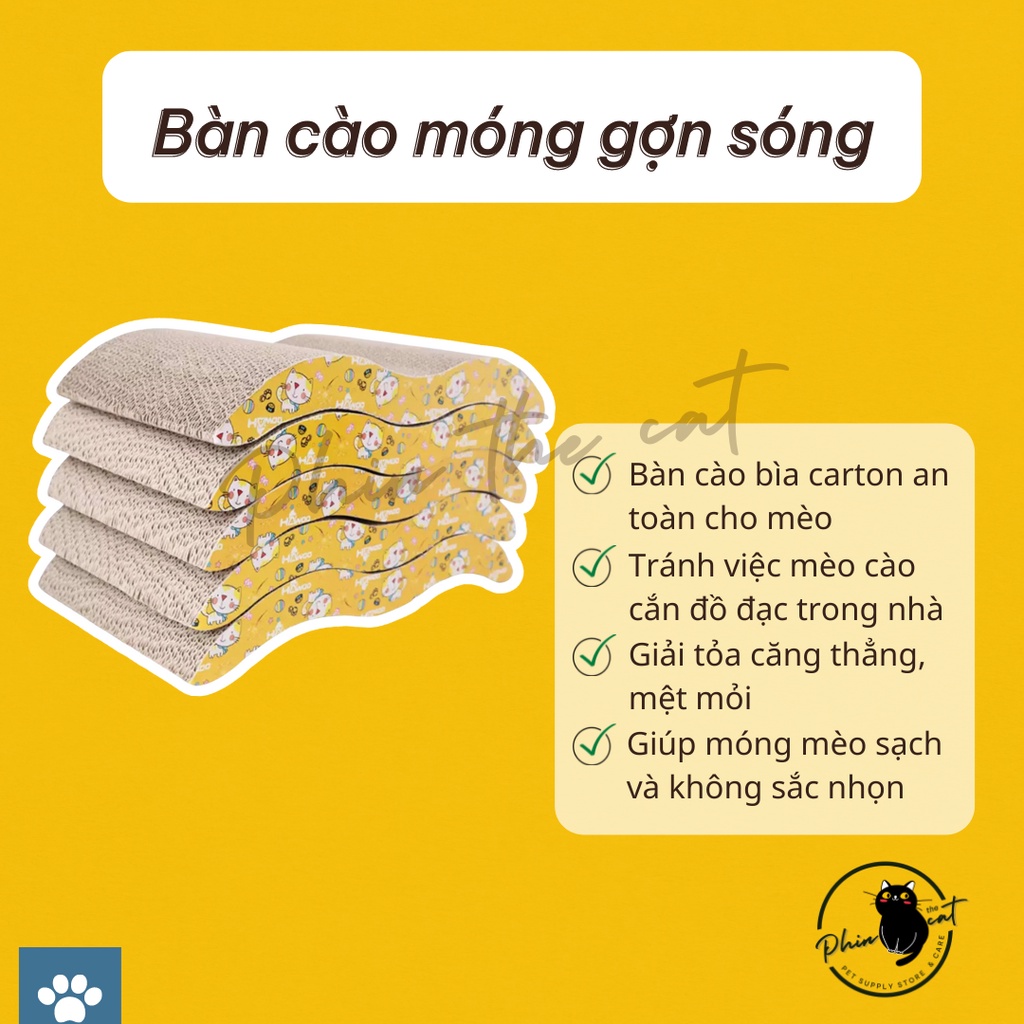 [Tân Phú] Bàn cào móng gợn 1 hoặc 2 sóng cho mèo | phinthecat