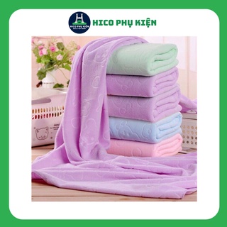 Khăn tắm cao cấp sợi tổng hợp siêu thấm kích thước 70x140 (màu ngẫu nhiên)
