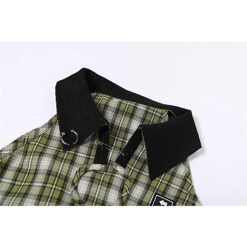 Áo Tank Top Sát Nách Kẻ Sọc Ca Rô Kiểu Đường Phố Cá Tính Cho Nữ