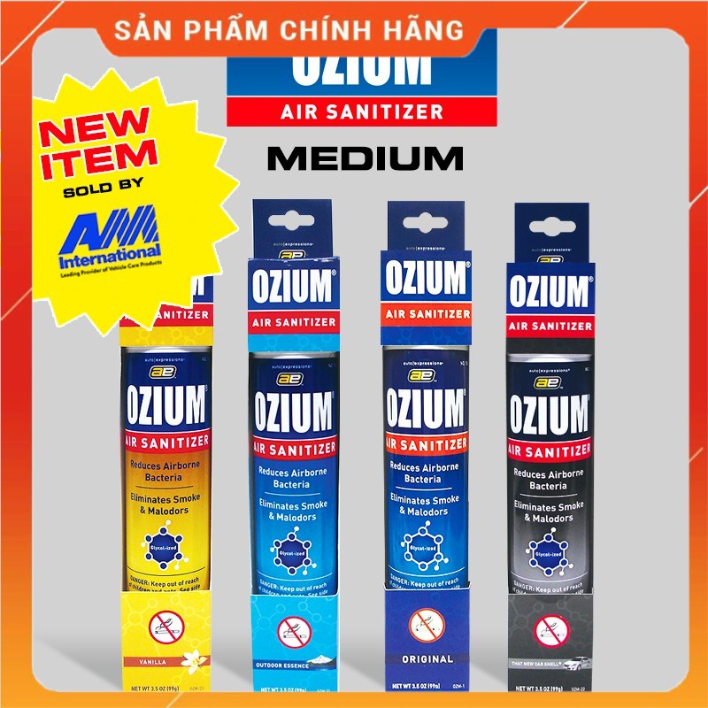 Khử mùi ô tô Ozium 3.5 oz (100 ml) [Nhập khẩu Mỹ]