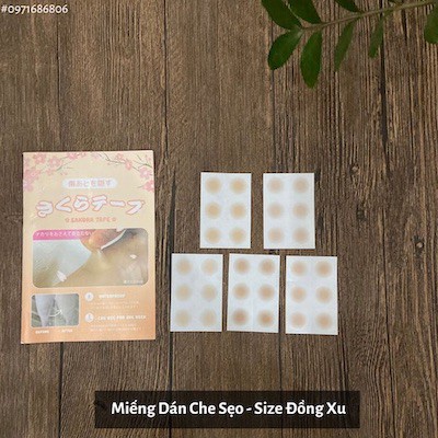 Miếng dán che sẹo sẹo lồi mụn SAKURA Nhật Bản Size 1.5cm