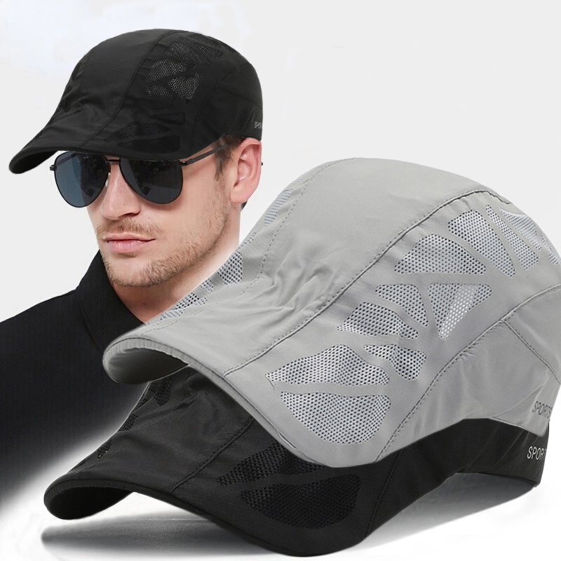 Mũ Lưỡi Trai Phối Lưới Thoáng Khí Nhanh Khô Thời Trang Mùa Hè Unisex