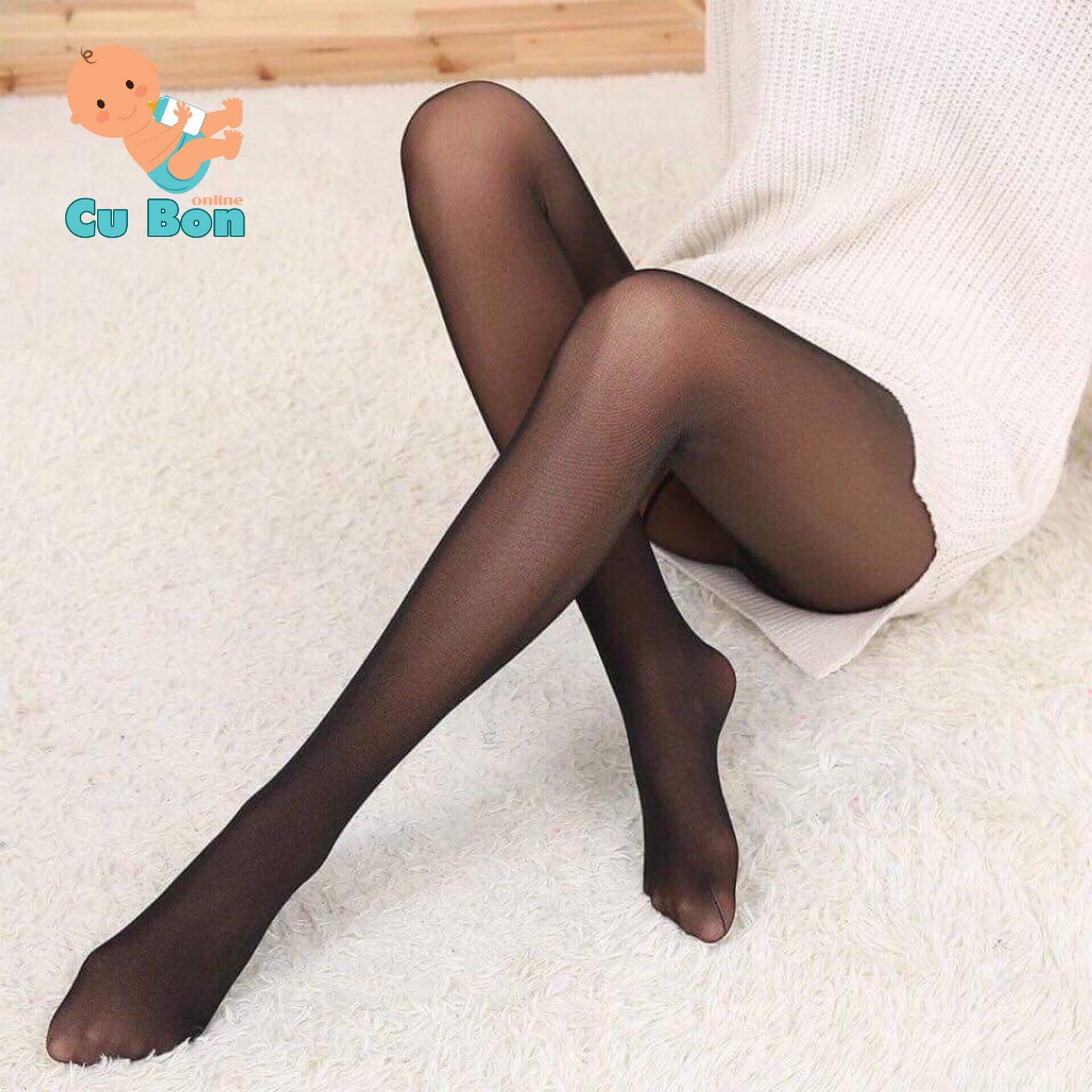 Quần Tất nữ dày lót nỉ 3D sexy che khuyết điểm giữ nhiệt cho mùa đông ấm đẹp 3D 6S JINGCUI tặng kèm mặt nạ
