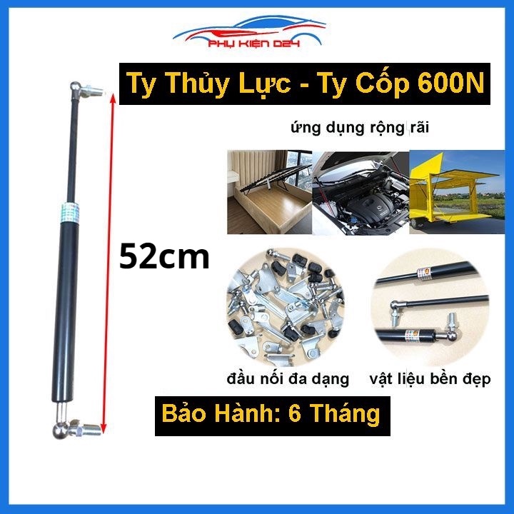 [600N-52cm] Ty thủy lực, tay nâng thanh chống cửa ty công nghiệp chịu lực 600N-60kg dài 52cm (giá/1chiếc)