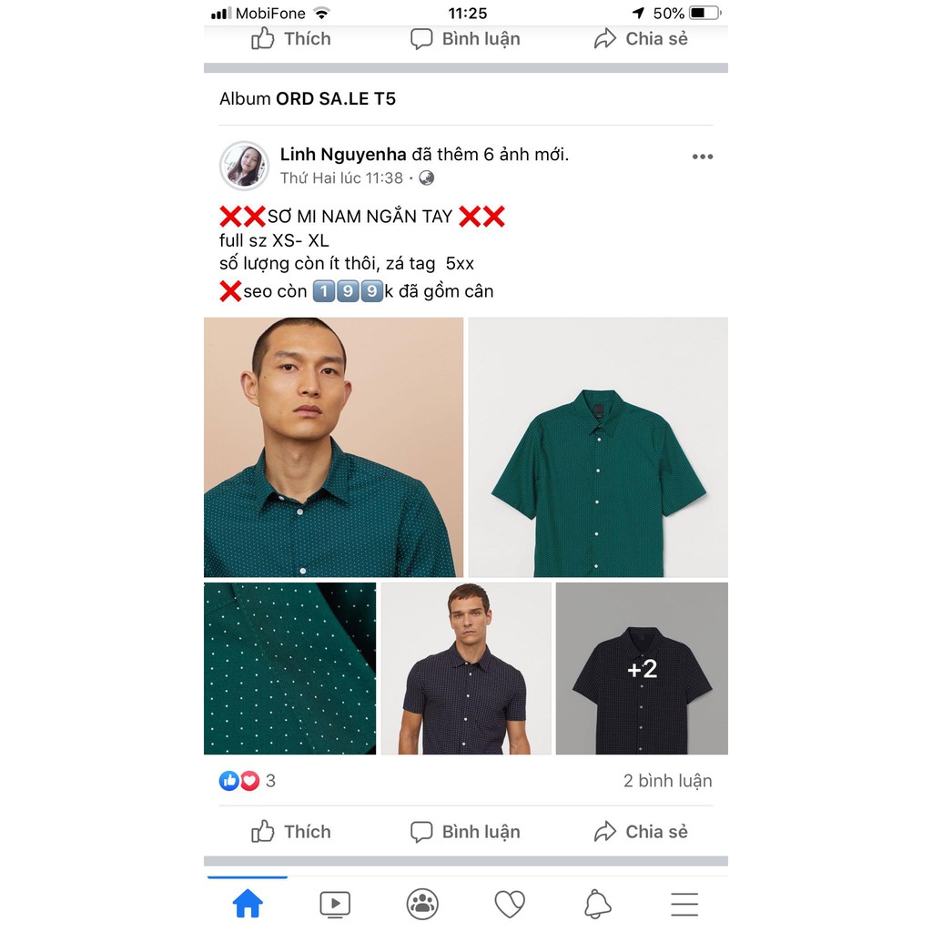 áo sơ mi nam HM